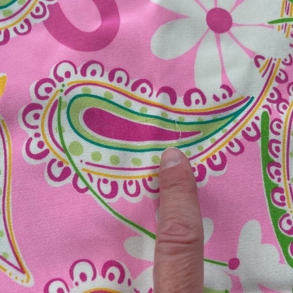 Vintage 80s 90s Lilly Pulitzer Midi Pink Summer Silk Floral Paisley Skirt Size 2 - Picture 10 of 16